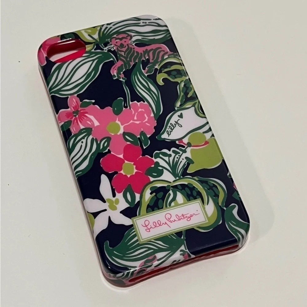 NIB Lilly Pulitzer Phone Case cover for IPhone 4 or 4S. Black, pink, red green